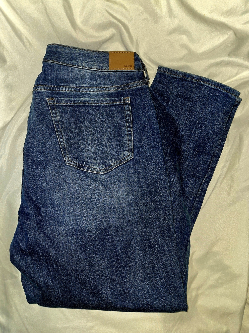 Womens Aeropostale Dark Blue Denim Jeans 16 Short